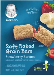 Gerber Graduates Toddlers Cereal Bars Strawberry Banana
