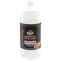 Big K Grapefruit Citrus Zero Sugar Soda Bottle - 2 liter