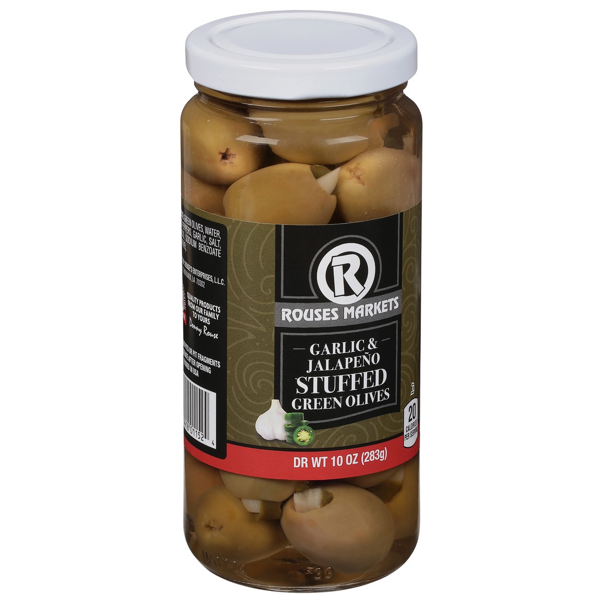 slide 10 of 11, Rouses Markets Stuffed Garlic & Jalapeno Green Olives 10 oz, 10 oz