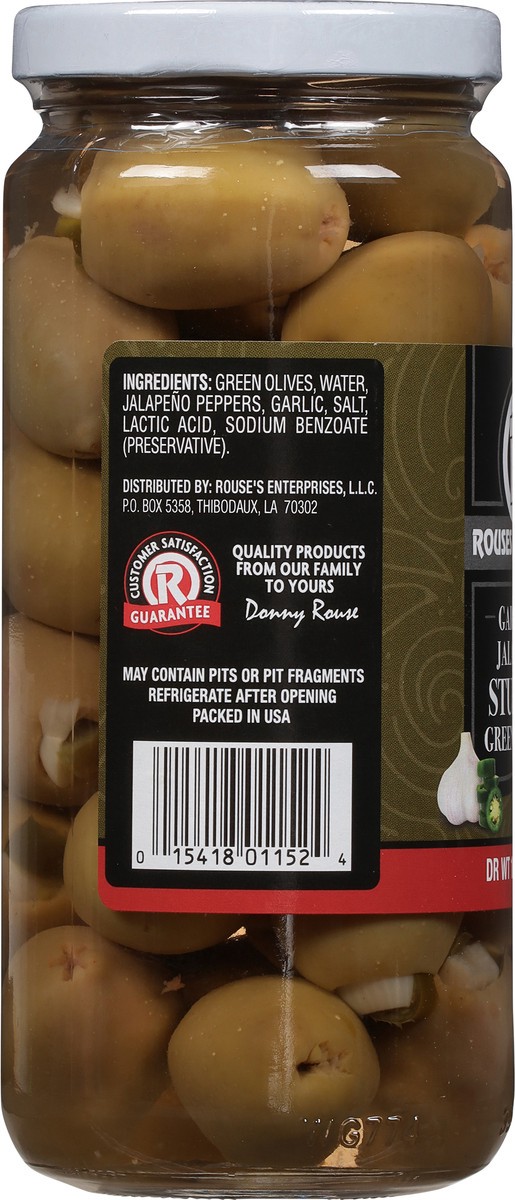 slide 5 of 11, Rouses Markets Stuffed Garlic & Jalapeno Green Olives 10 oz, 10 oz
