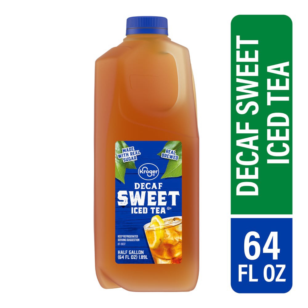 slide 1 of 1, Kroger Decaffeinated Sweet Iced Tea, 64 fl oz