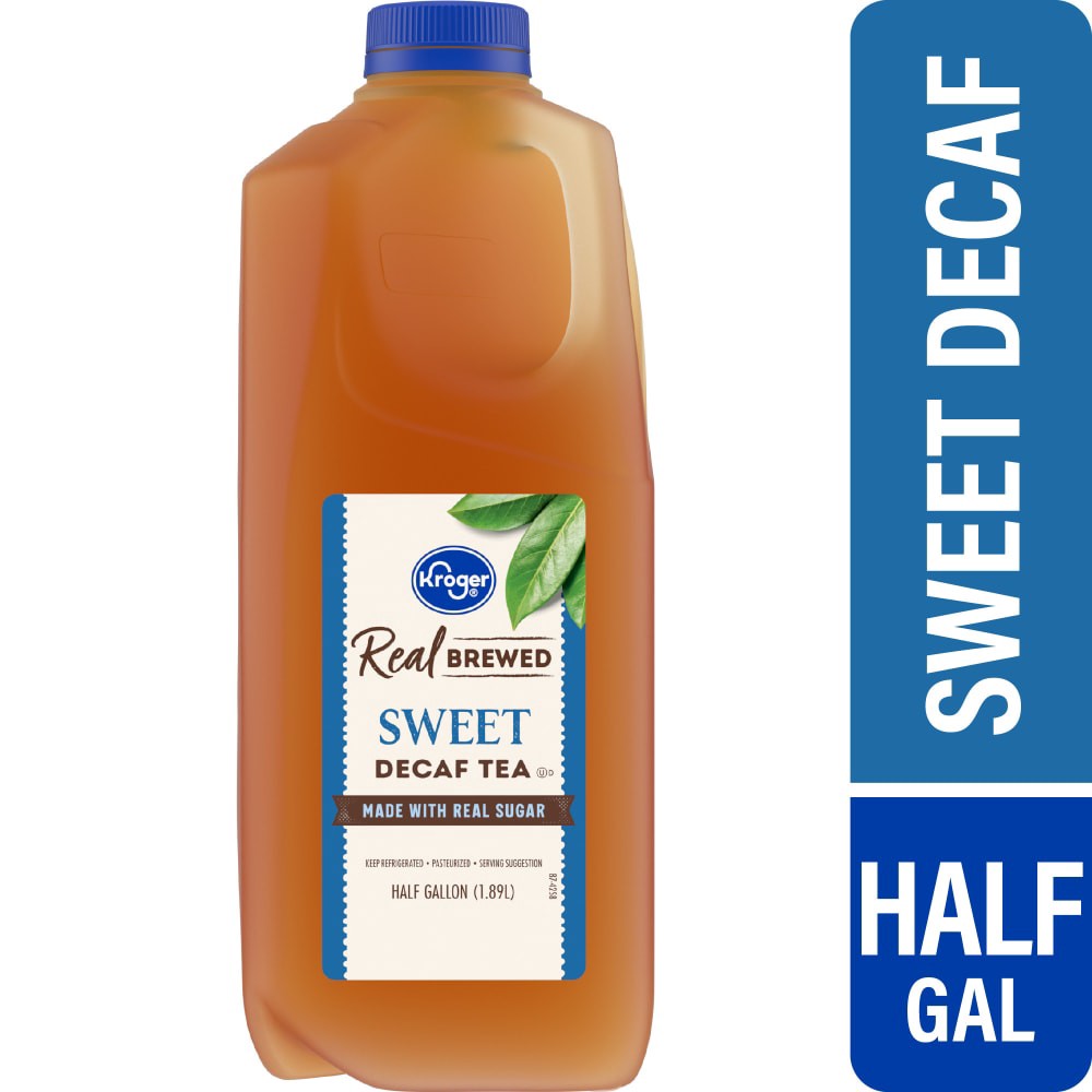 slide 1 of 4, Kroger Decaffeinated Sweet Iced Tea, 64 fl oz