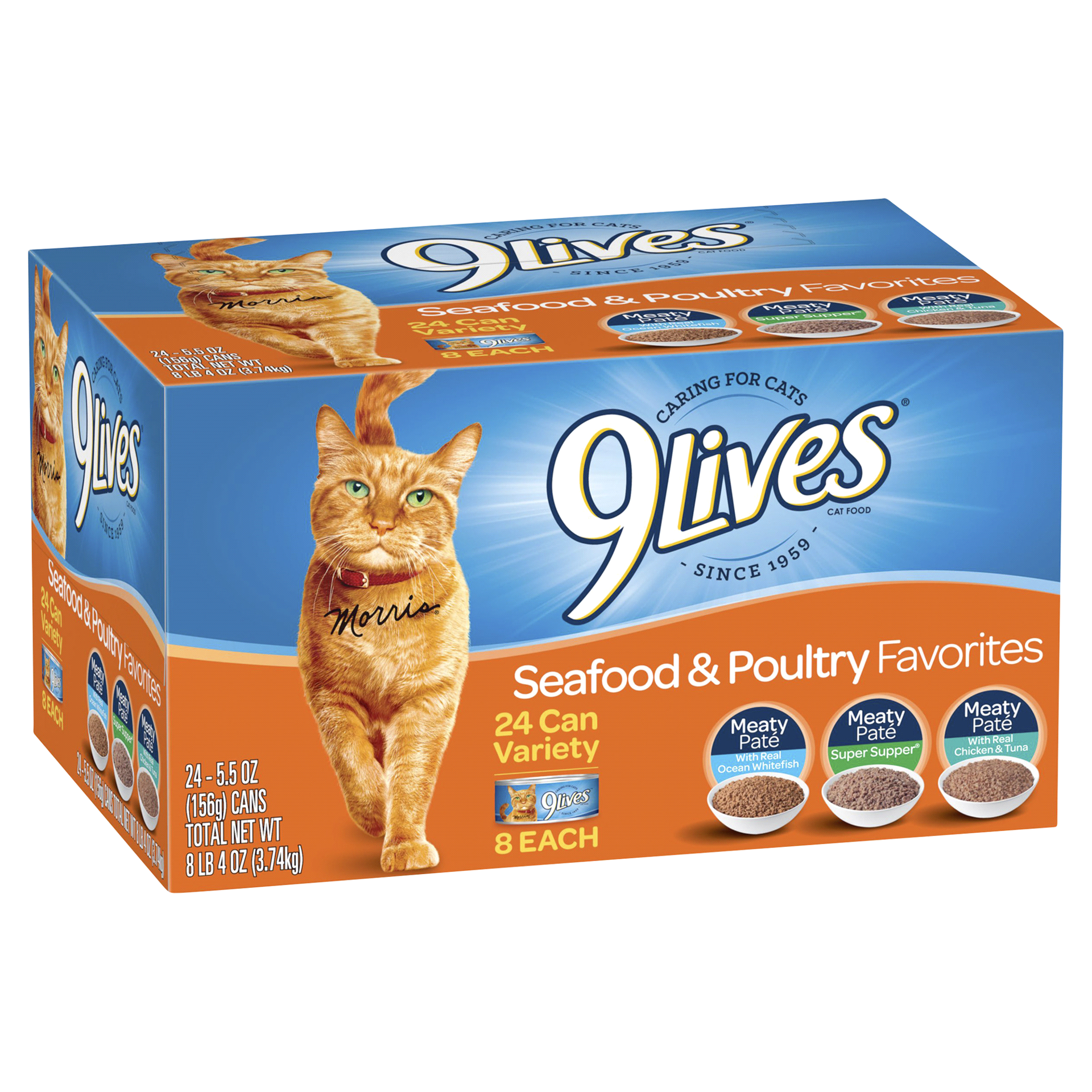 slide 1 of 1, 9Lives Seafood & Poultry Favorites Variety Pack, 24 ct 5.5 oz