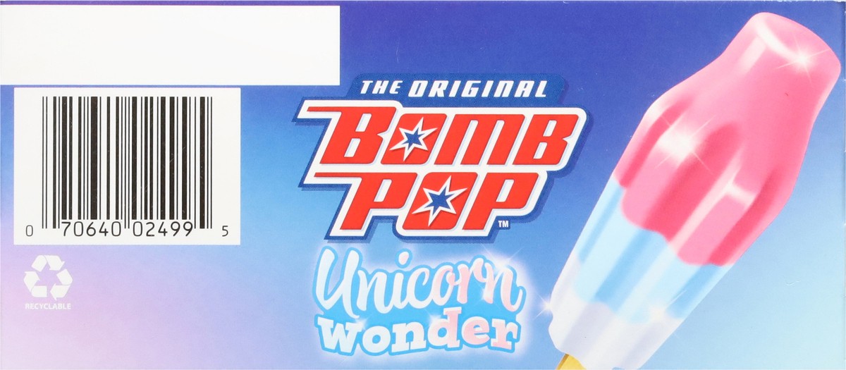 slide 2 of 12, Bomb Pop Unicorn Wonder Ice Pop, 12 Pack, 21 fl oz