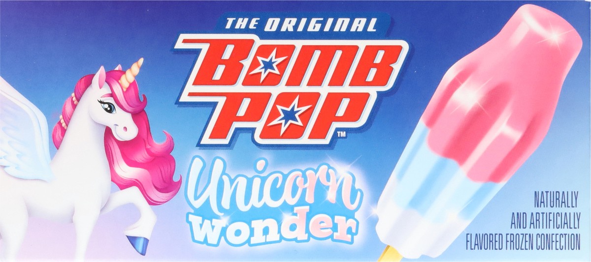 slide 10 of 12, Bomb Pop Unicorn Wonder Ice Pop, 12 Pack, 21 fl oz