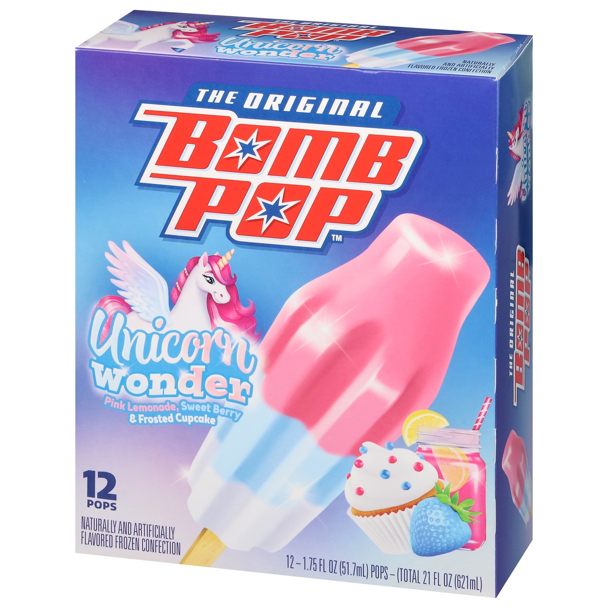 slide 3 of 12, Bomb Pop Unicorn Wonder Ice Pop, 12 Pack, 21 fl oz