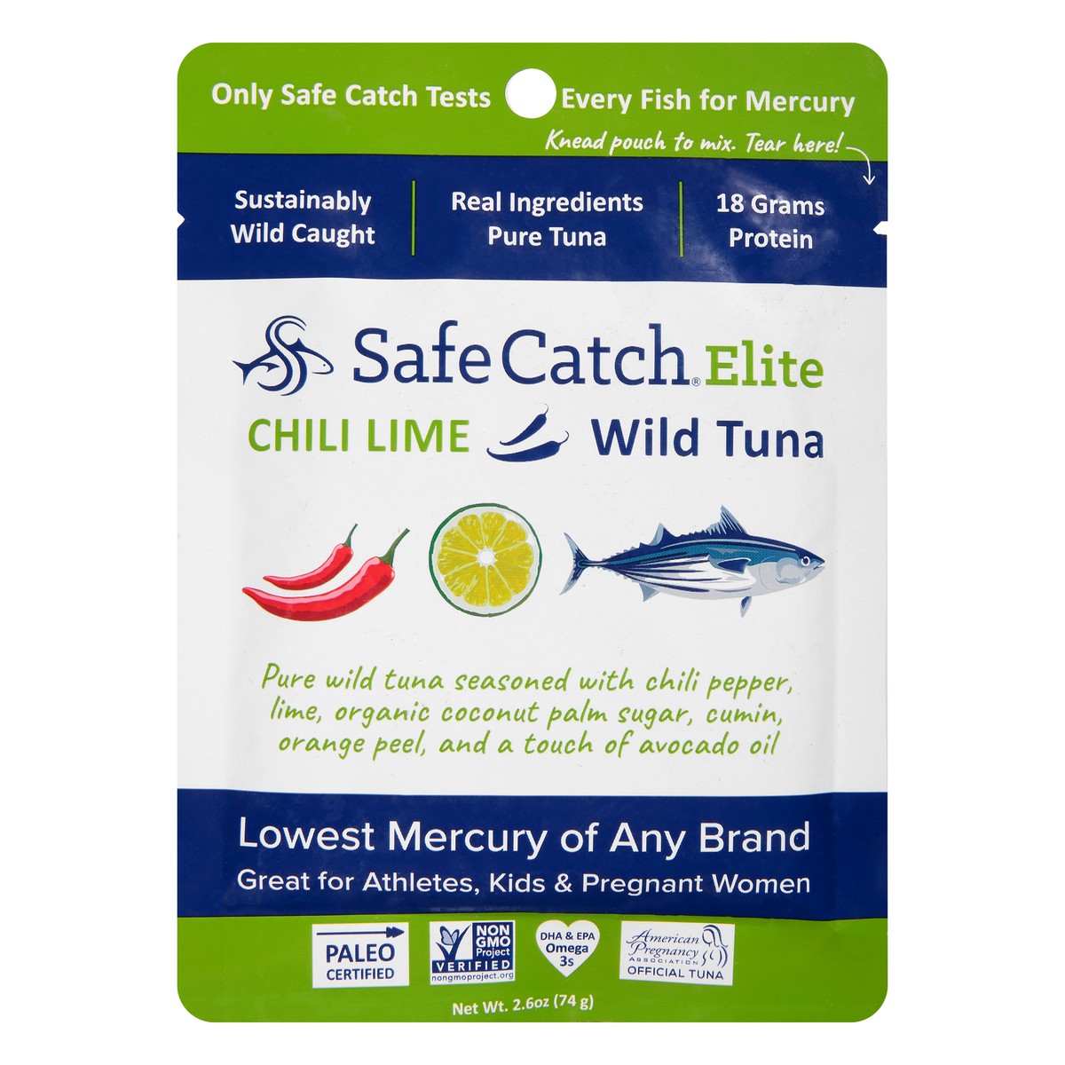 slide 1 of 9, Safe Catch Chili Lime Elite Wild Tuna, 2.6 oz
