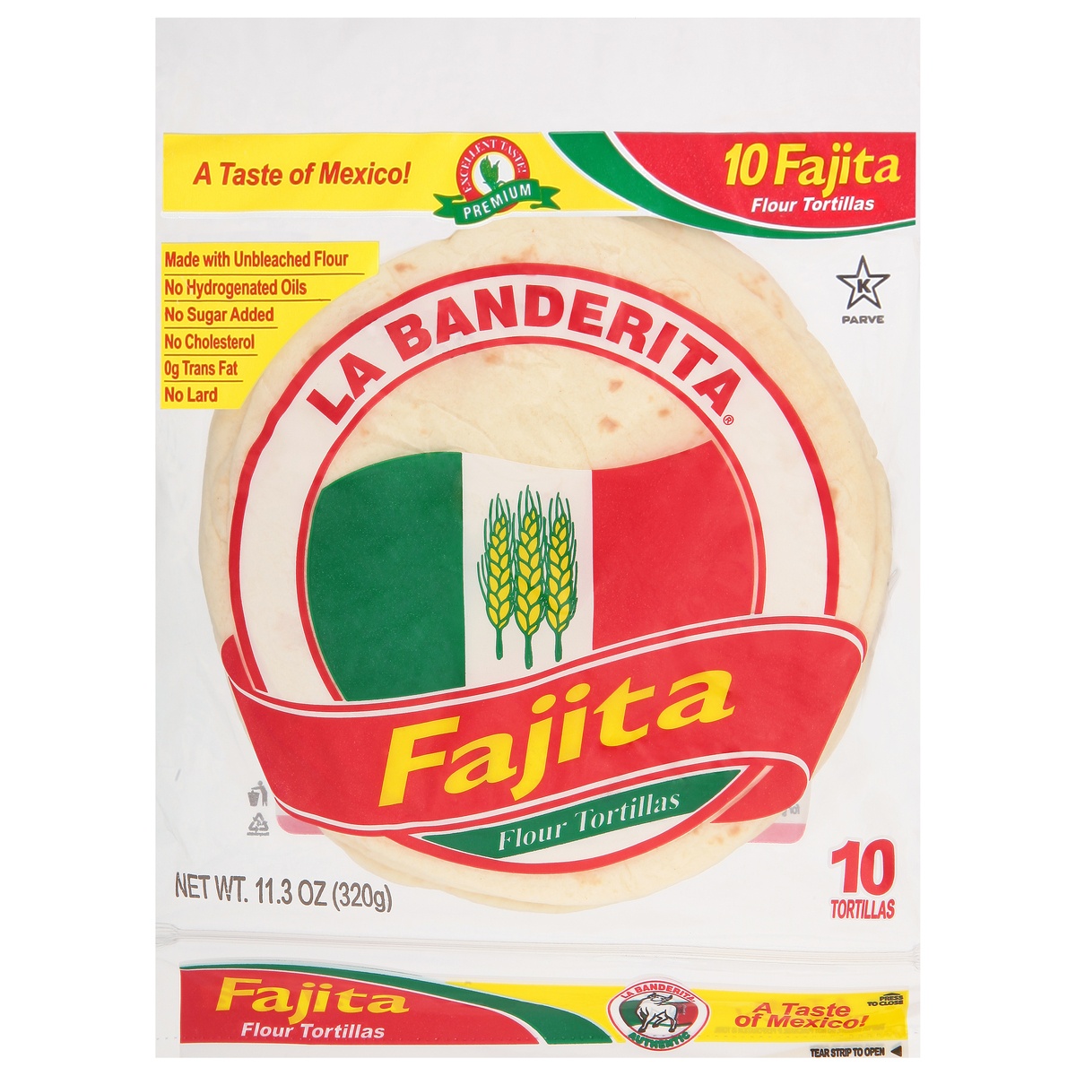 slide 1 of 1, La Banderita Fajita Flour Tortillas, 10 ct