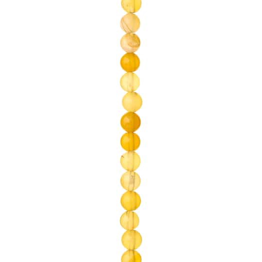 slide 1 of 3, Yellow Dyed Agate Round Beads, 6mm By Bead Landing, 6 mm