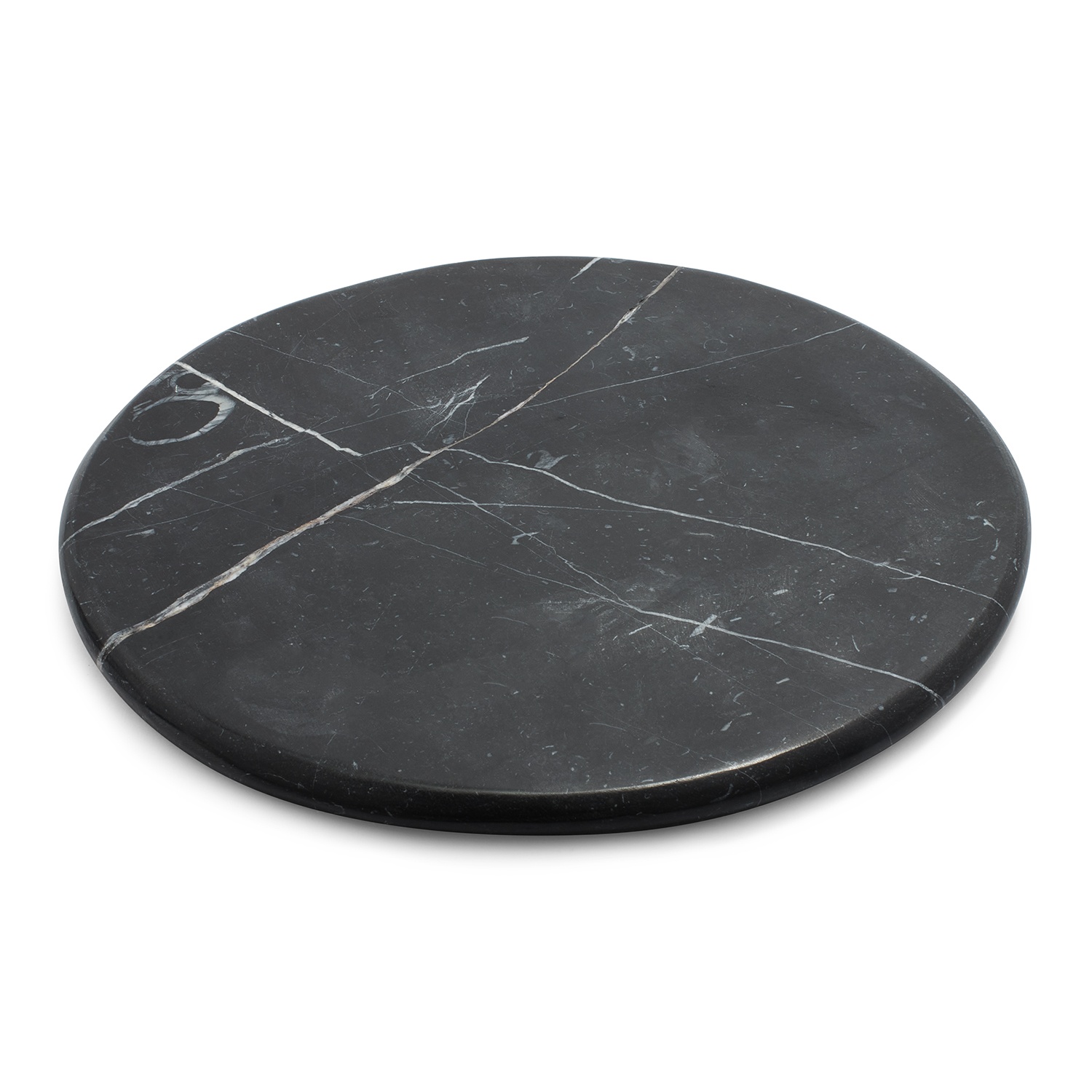 slide 1 of 1, Sur La Table Round Marquina Marble Board, 12 in
