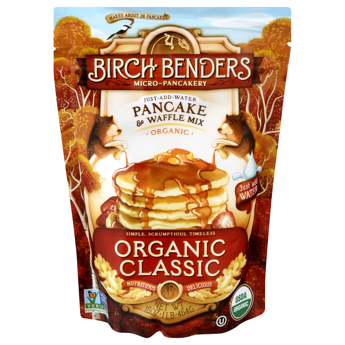 slide 1 of 3, Birch Benders Classic Pancakes, 16 oz