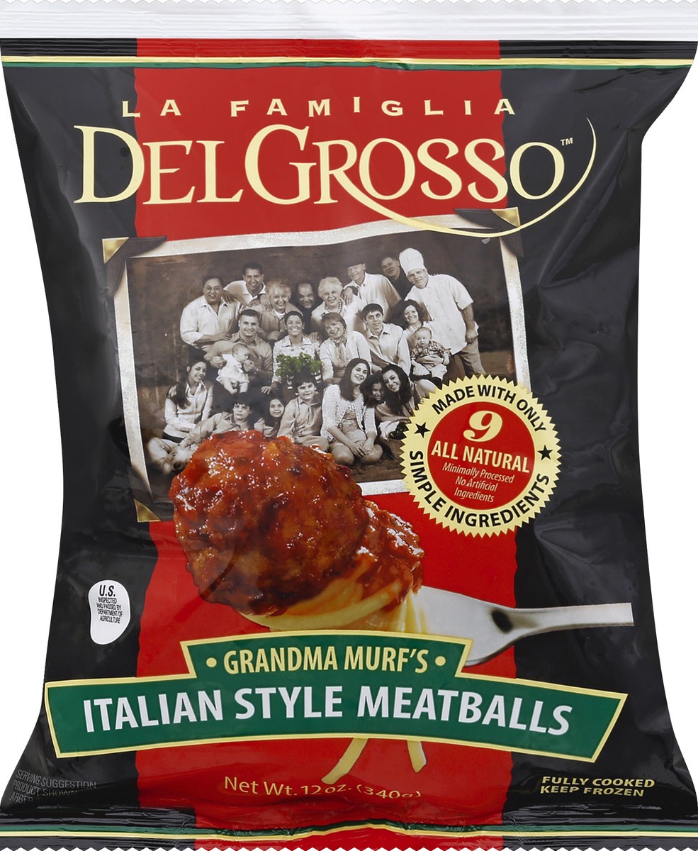 slide 5 of 5, La Famiglia DelGrosso Frozen Meatballs, 12 oz