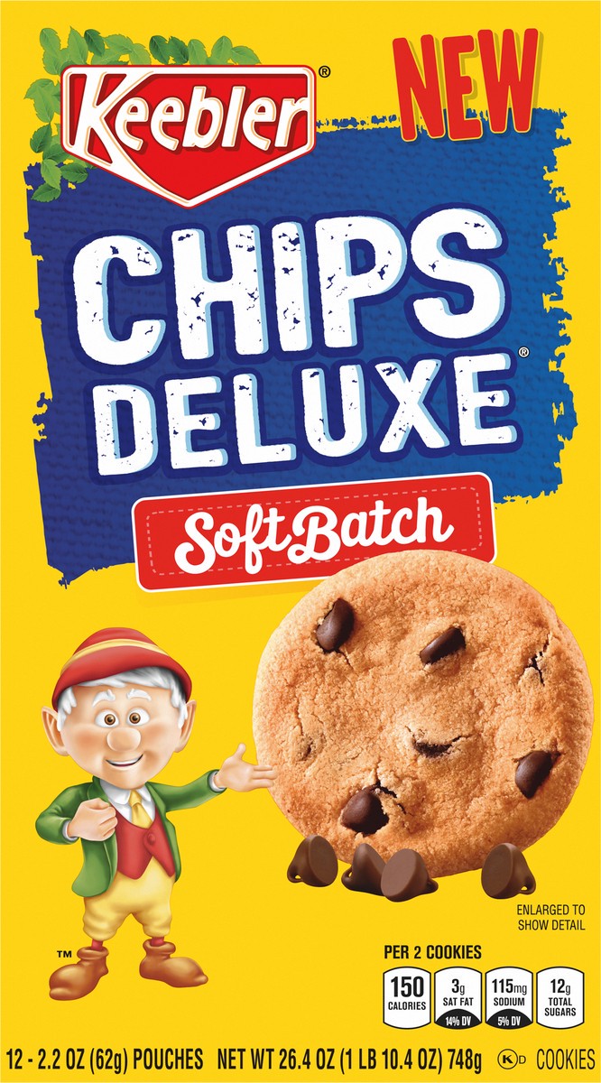 slide 3 of 13, Keebler Soft Batch Chocolate Chip Cookies 12 - 2.2 oz Pouches, 12 ct