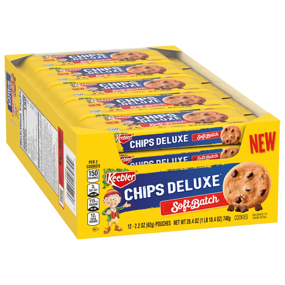 slide 2 of 13, Keebler Soft Batch Chocolate Chip Cookies 12 - 2.2 oz Pouches, 12 ct