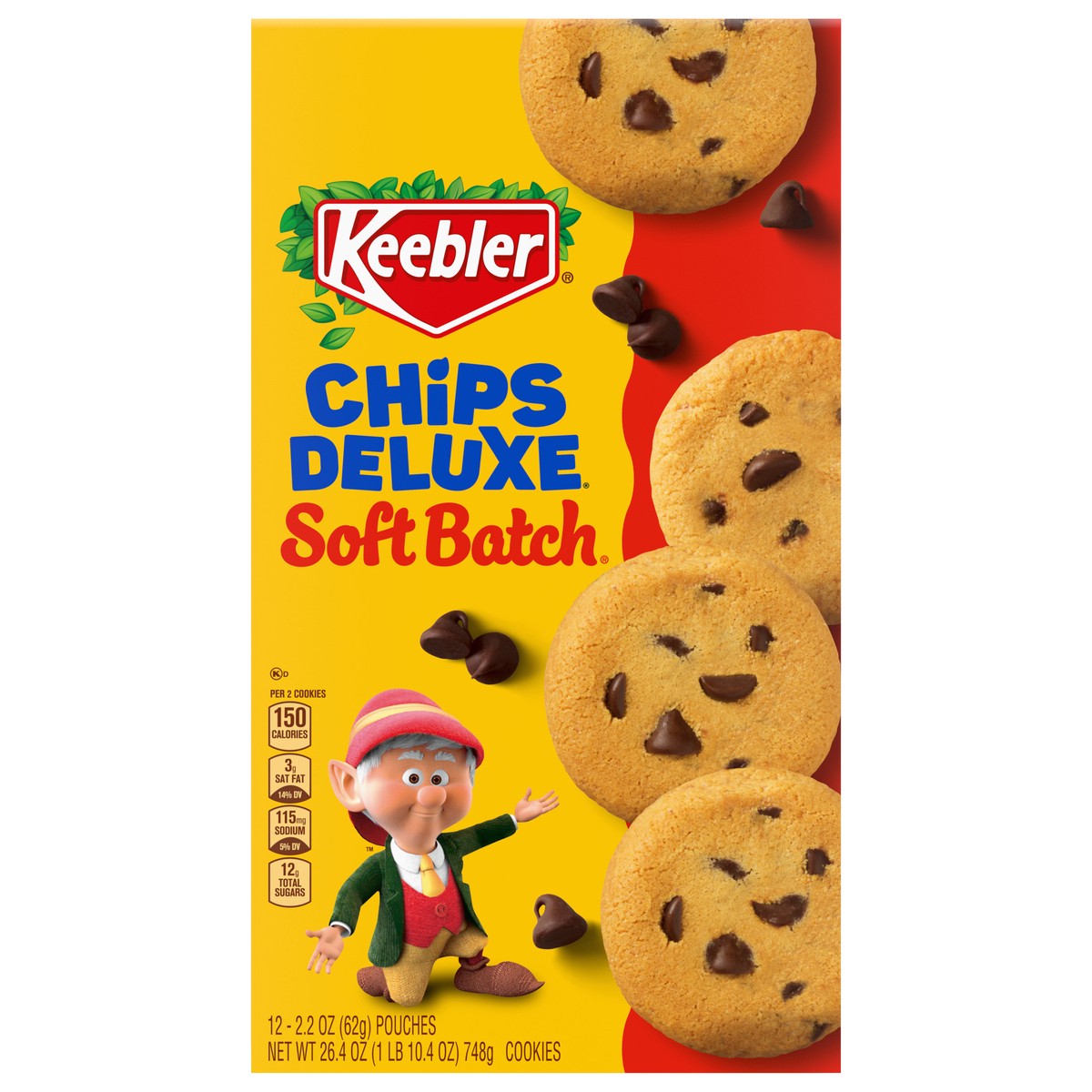 slide 1 of 13, Keebler Soft Batch Chocolate Chip Cookies 12 - 2.2 oz Pouches, 12 ct