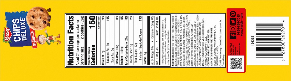 slide 6 of 13, Keebler Soft Batch Chocolate Chip Cookies 12 - 2.2 oz Pouches, 12 ct