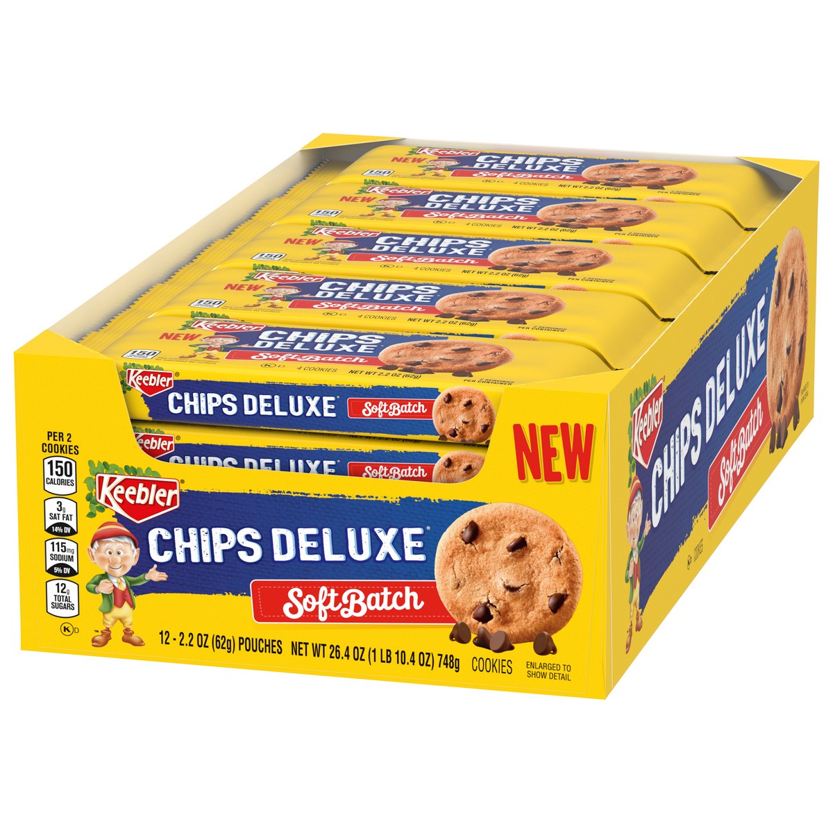 slide 13 of 13, Keebler Soft Batch Chocolate Chip Cookies 12 - 2.2 oz Pouches, 12 ct