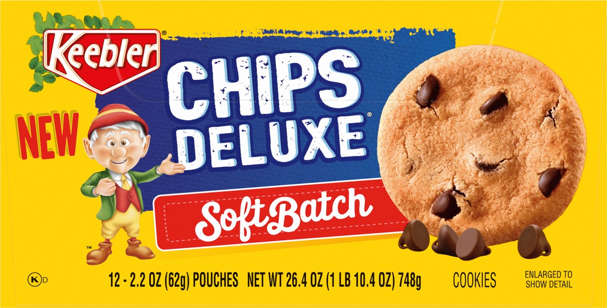 slide 4 of 13, Keebler Soft Batch Chocolate Chip Cookies 12 - 2.2 oz Pouches, 12 ct