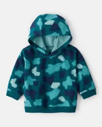 Oshkosh Baby Boy Camo Hoodie - Teal - 12M