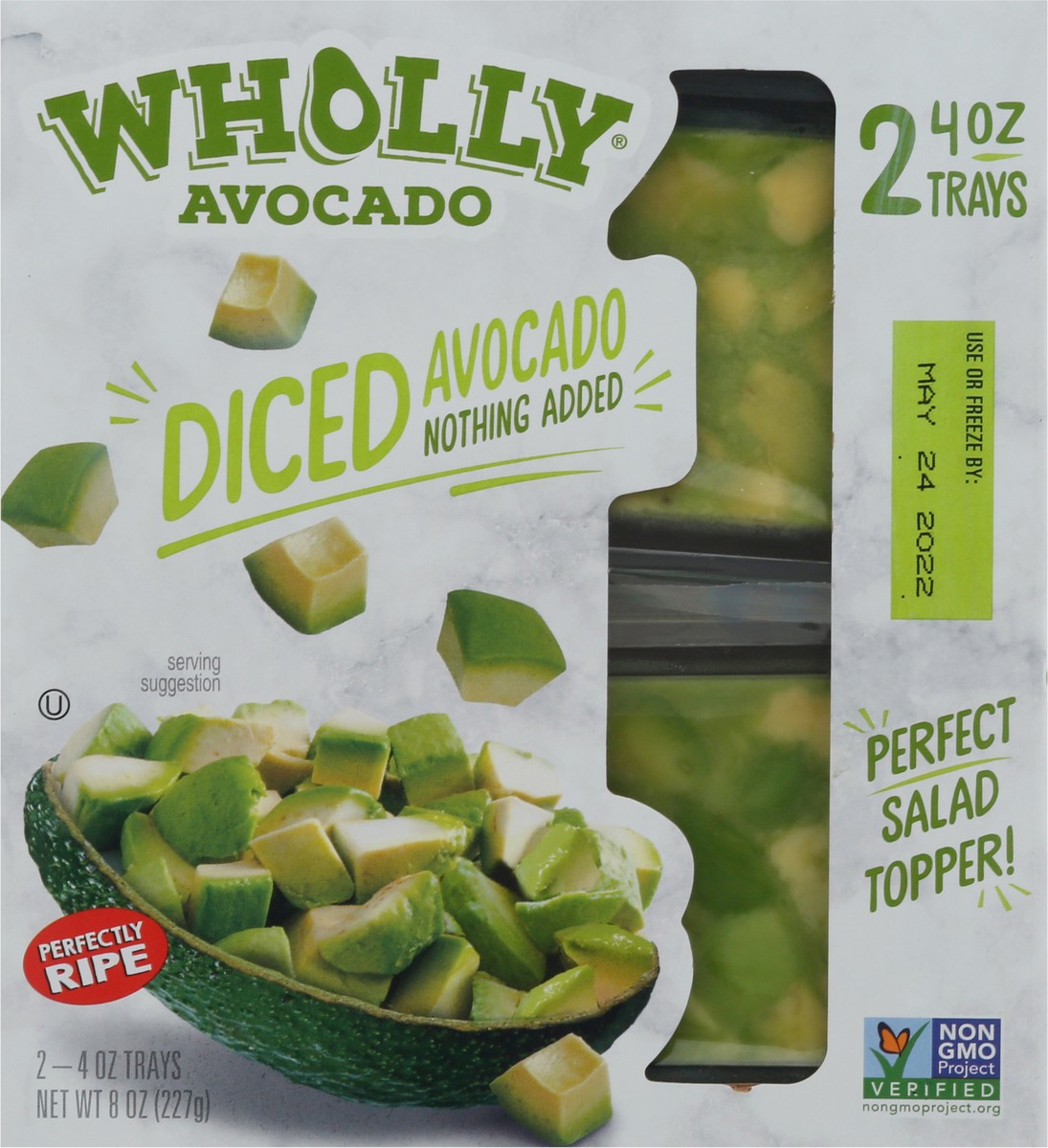 slide 9 of 9, Wholly Avocado Perfectly Ripe Diced Avocado 2 - 4 oz Trays, 8 oz