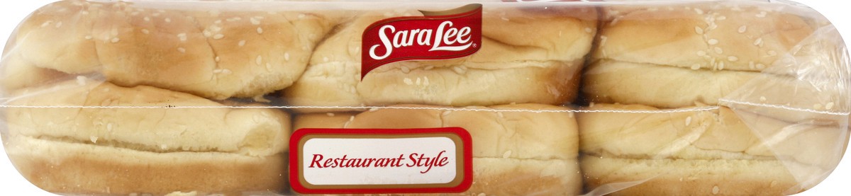 slide 4 of 5, Sara Lee Restaurant Style Gourmet Sesame Seed Hamburger Buns, 12 count, White Hamburger Buns, 31.5 oz Bag, 12 ct