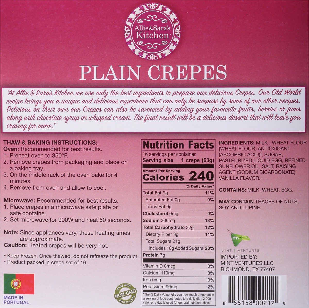 slide 7 of 9, Allie & Sara's Kitchen Plain Crepes - 35 Oz, 35 oz