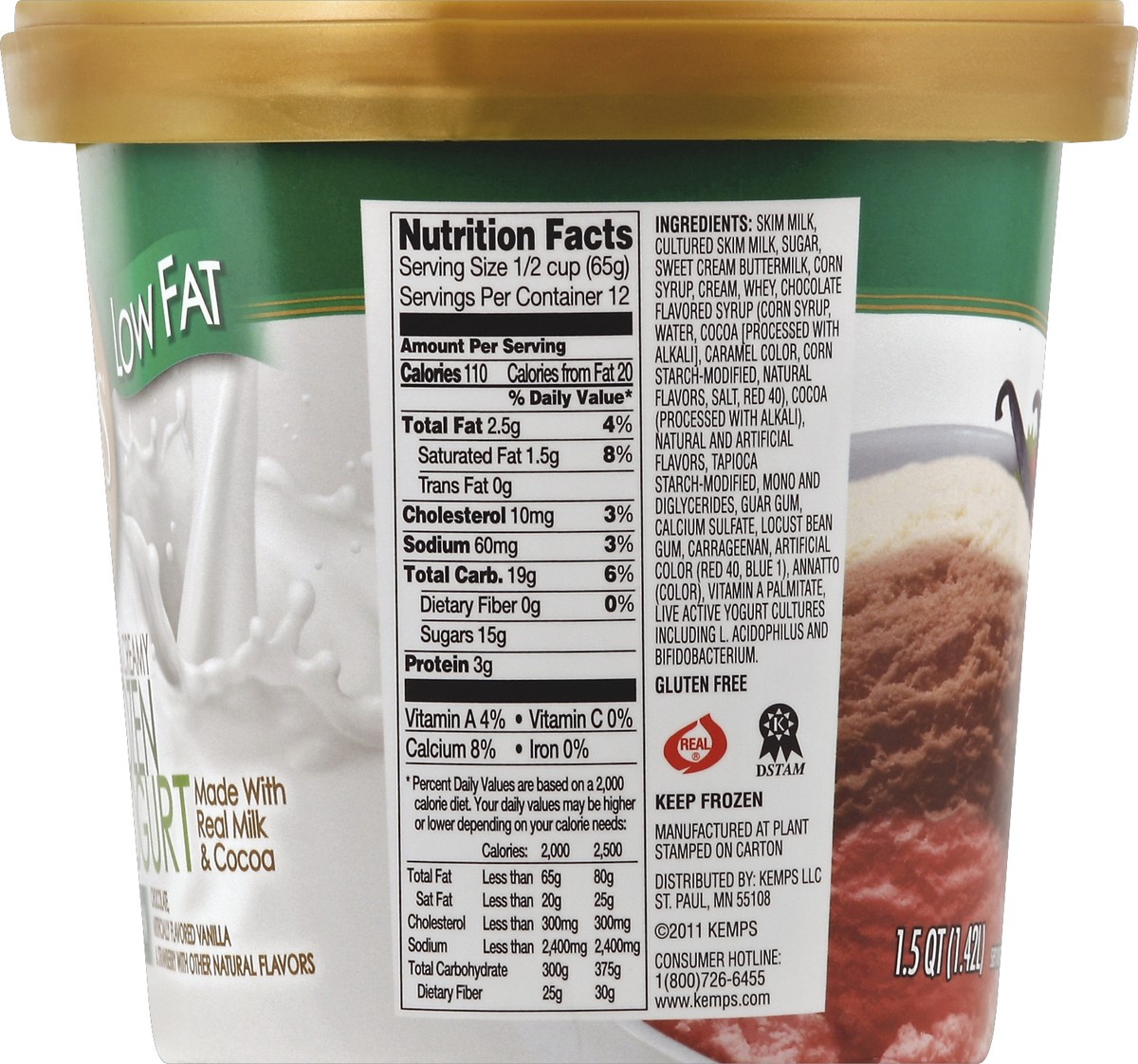slide 2 of 4, Kemps Neapolitan Frozen Yogurt 1.5 Quart, 1.5 qt