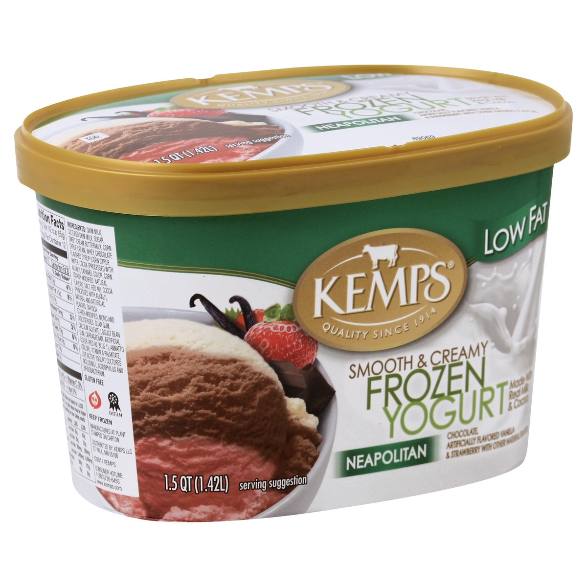 slide 4 of 4, Kemps Neapolitan Frozen Yogurt 1.5 Quart, 1.5 qt