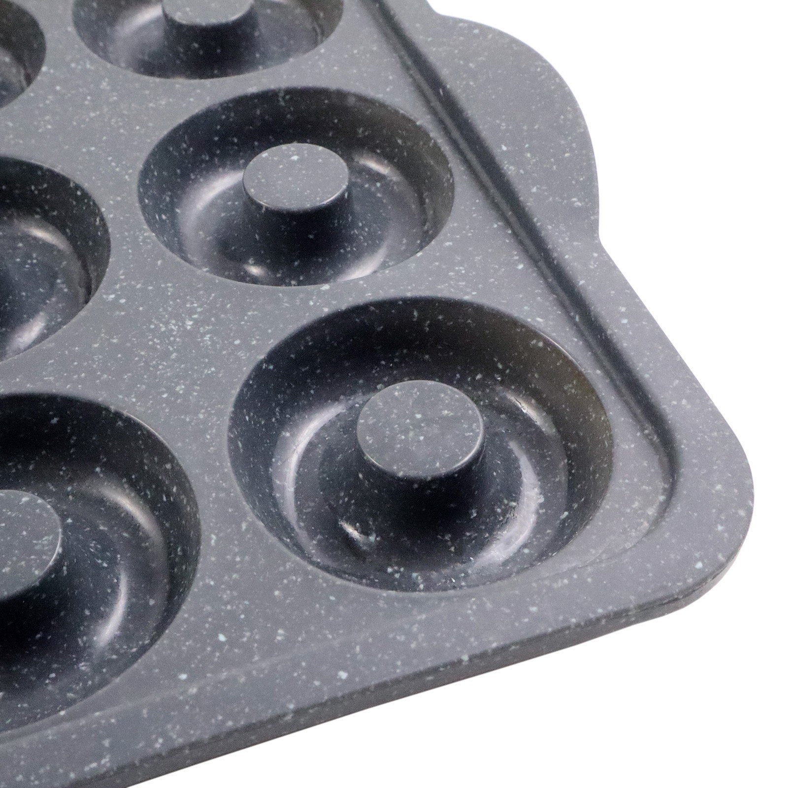 slide 2 of 5, 12-Cavity Metal-Reinforced Silicone Mini Donut Pan By Celebrate It, 9.88 in x 13.90 in x 1.34 in