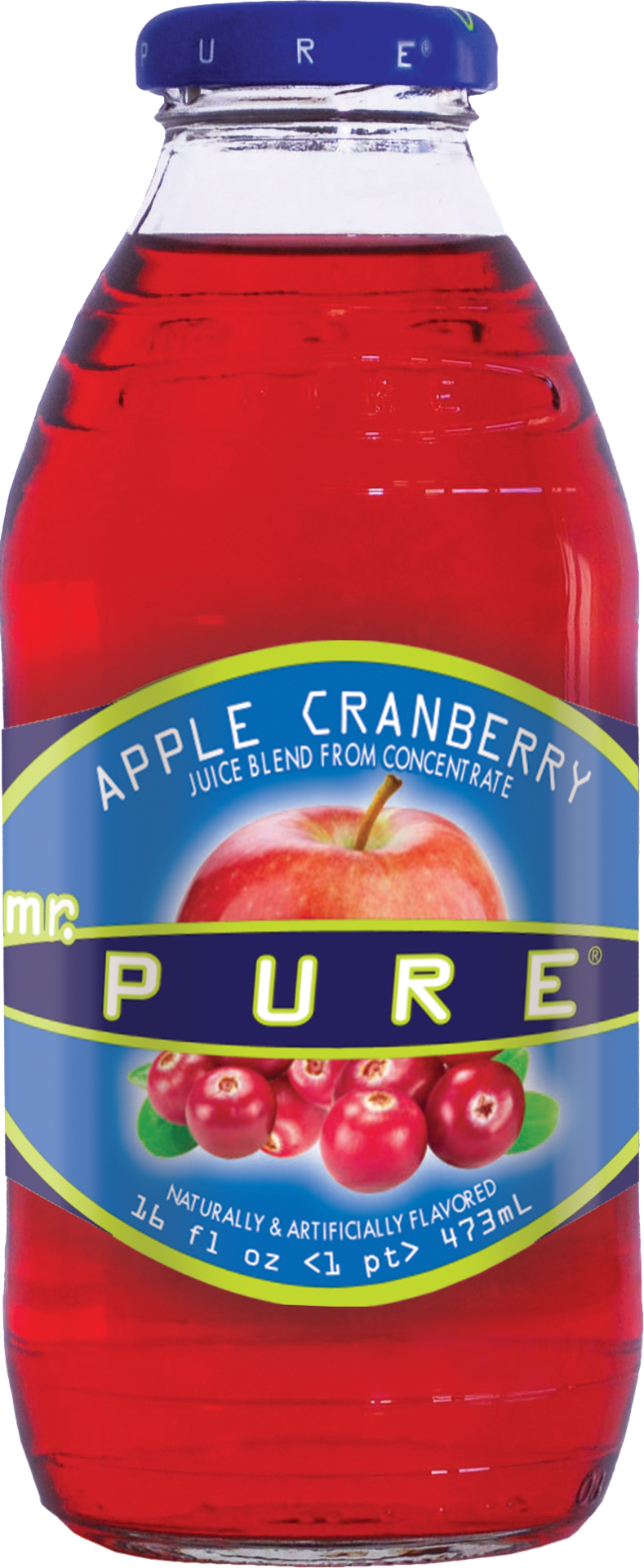 slide 1 of 1, Mr. Pure Apple & Cranberry Juice- 16 oz, 16 oz