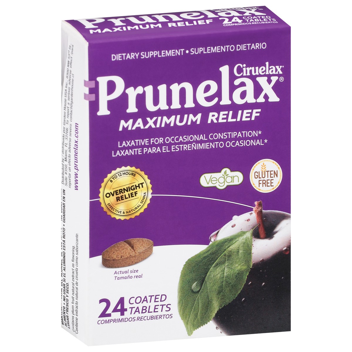 slide 7 of 9, Prunelax Maximum Relief Laxative 24 Tablets, 24 ct