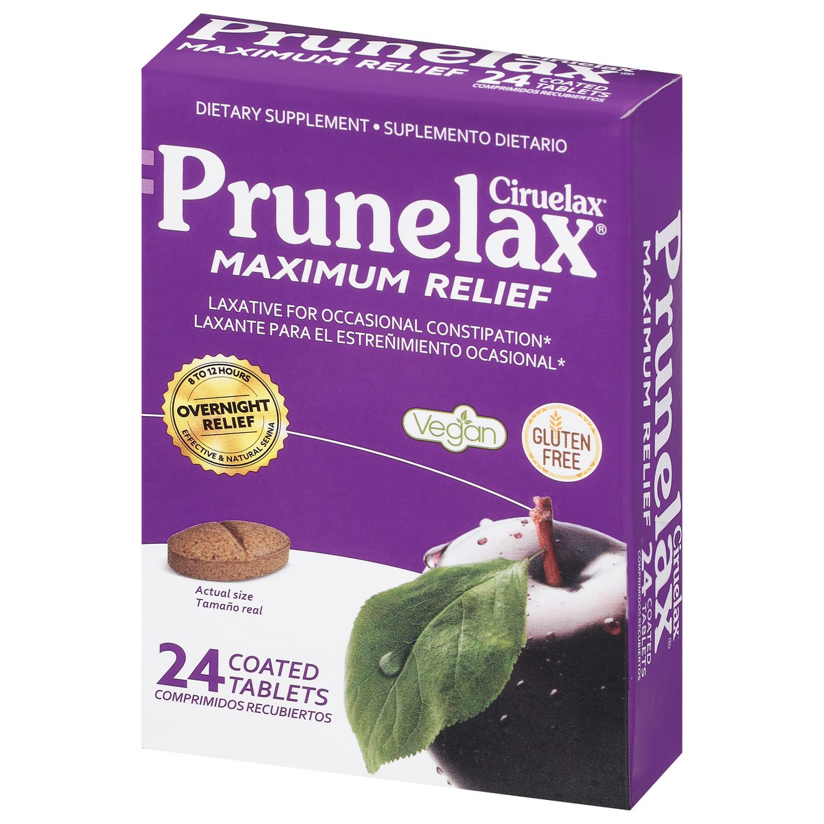 slide 3 of 9, Prunelax Maximum Relief Laxative 24 Tablets, 24 ct