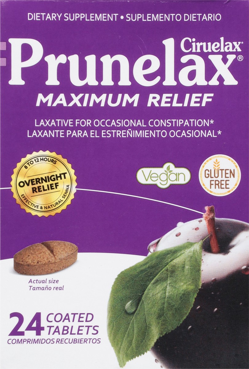 slide 5 of 9, Prunelax Maximum Relief Laxative 24 Tablets, 24 ct