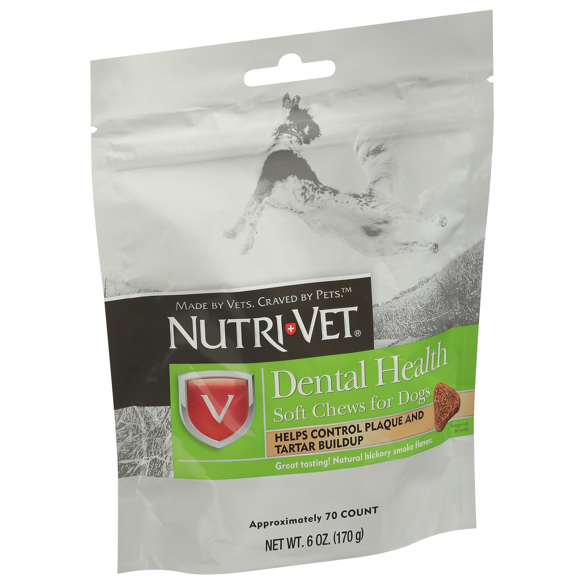 slide 3 of 13, Nutri-Vet Dental Health Natural Hickory Smoke Flavor Soft Chews for Dogs 70 ea, 70 ct