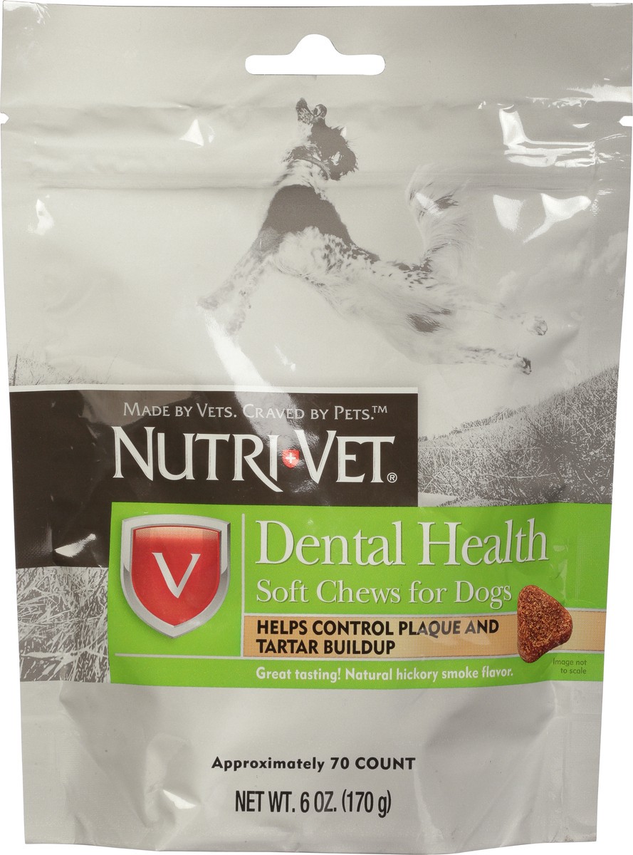 slide 5 of 13, Nutri-Vet Dental Health Natural Hickory Smoke Flavor Soft Chews for Dogs 70 ea, 70 ct