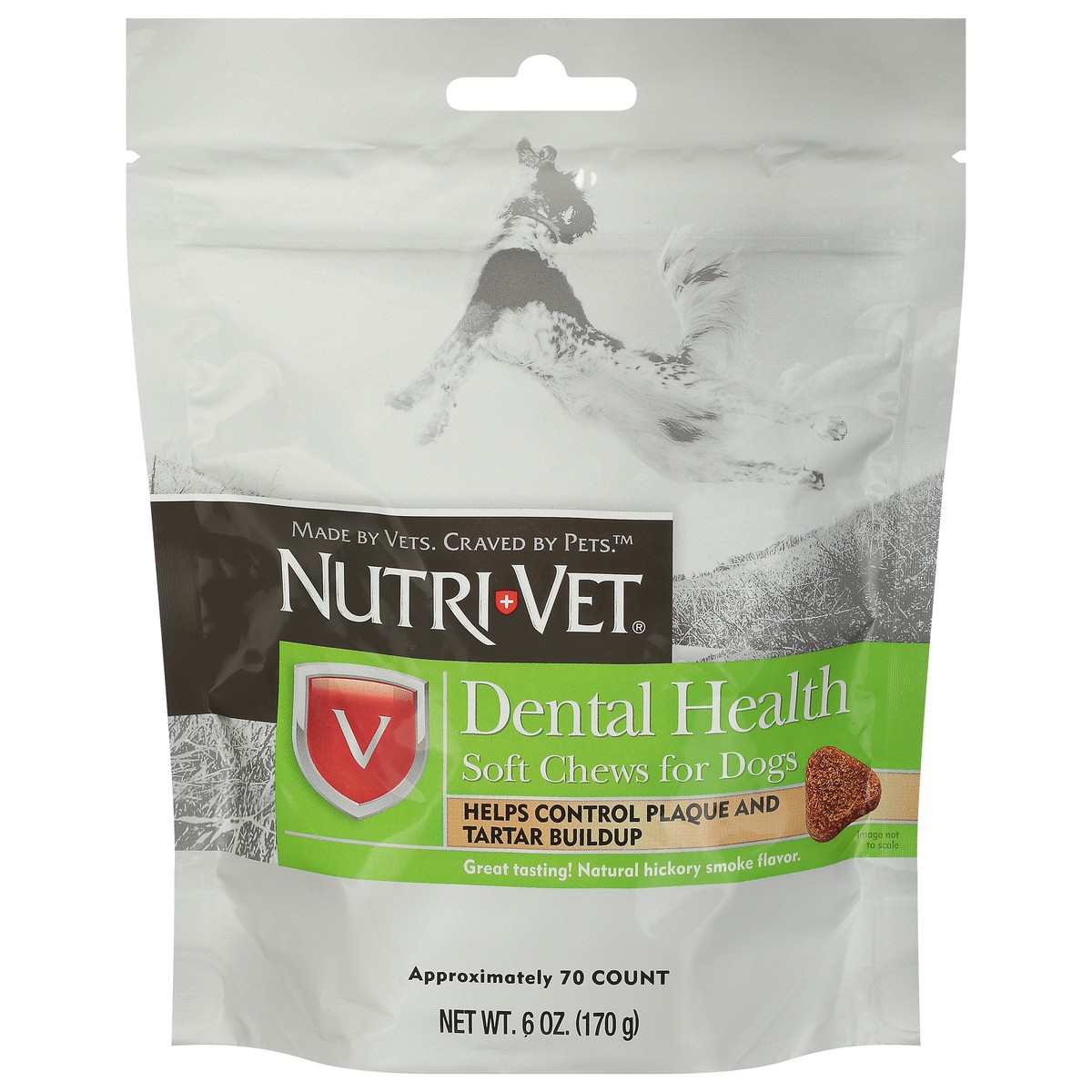 slide 7 of 13, Nutri-Vet Dental Health Natural Hickory Smoke Flavor Soft Chews for Dogs 70 ea, 70 ct