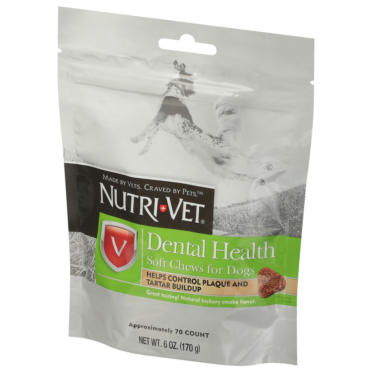 slide 9 of 13, Nutri-Vet Dental Health Natural Hickory Smoke Flavor Soft Chews for Dogs 70 ea, 70 ct