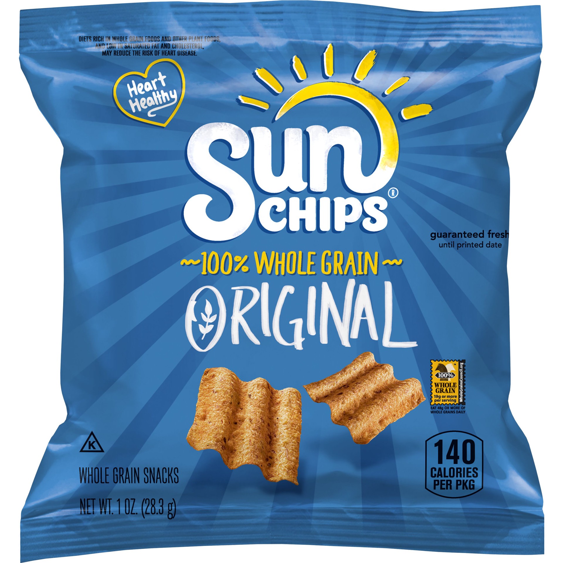 slide 1 of 5, SunChips Whole Grain Snacks, 1 oz