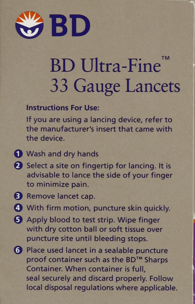 slide 3 of 5, BD Lancets 100 ea, 100 ct