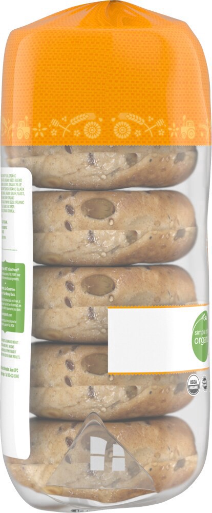 slide 2 of 5, Simple Truth Organic Multi Seed Bagel, 6 ct