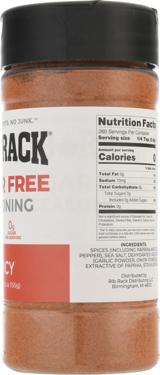 slide 6 of 13, Rib Rack Sugar Free Spicy Seasoning 5.5 oz, 5.5 oz