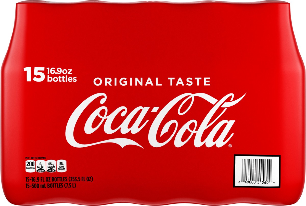 slide 5 of 7, Coca-Cola Bottles, 16.9 fl oz, 15 Pack, 253.5 gal