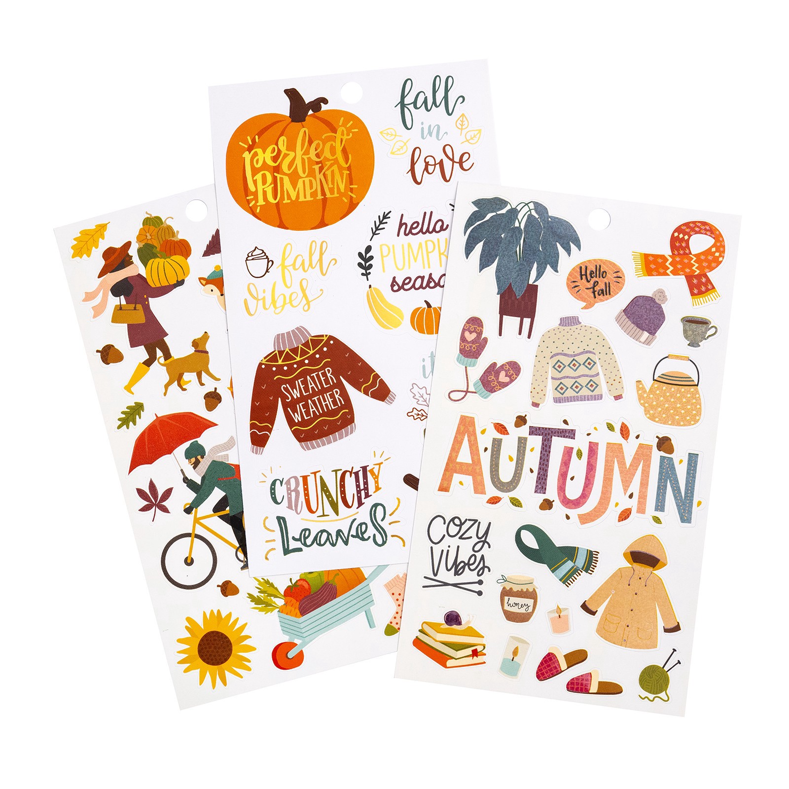 slide 4 of 4, Fall Stickers By Recollections, 3.75 in x 6.75 in