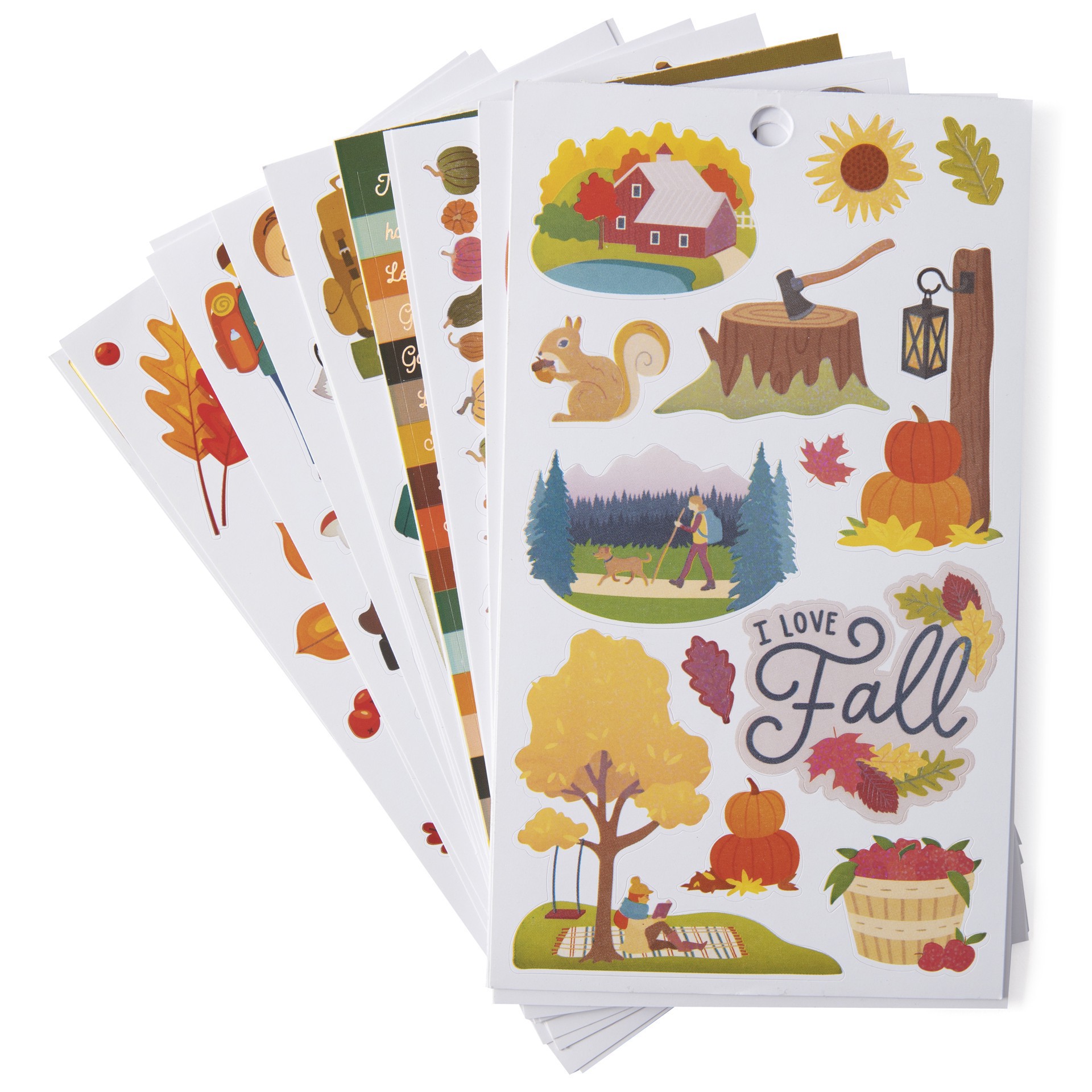 slide 3 of 4, Fall Stickers By Recollections, 3.75 in x 6.75 in