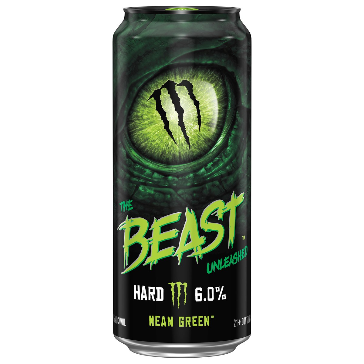 slide 1 of 6, Monster The Beast Unleashed Mean Green 16oz Can, 16 oz