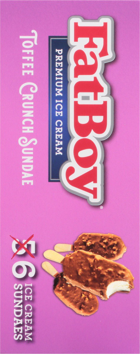 slide 3 of 9, Fat Boy Toffee Crunch Sundae Ice Cream Sundaes 6 Ea, 6 ct