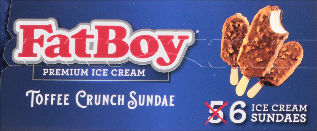 slide 8 of 9, Fat Boy Toffee Crunch Sundae Ice Cream Sundaes 6 Ea, 6 ct