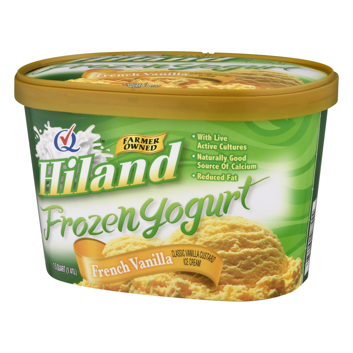 slide 3 of 10, Hiland Dairy Frozen Yogurt French Vanilla, 48 oz
