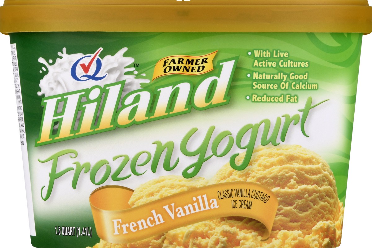 slide 2 of 13, Hiland Dairy French Vanilla Frozen Yogurt 1.5 qt, 1.5 qt