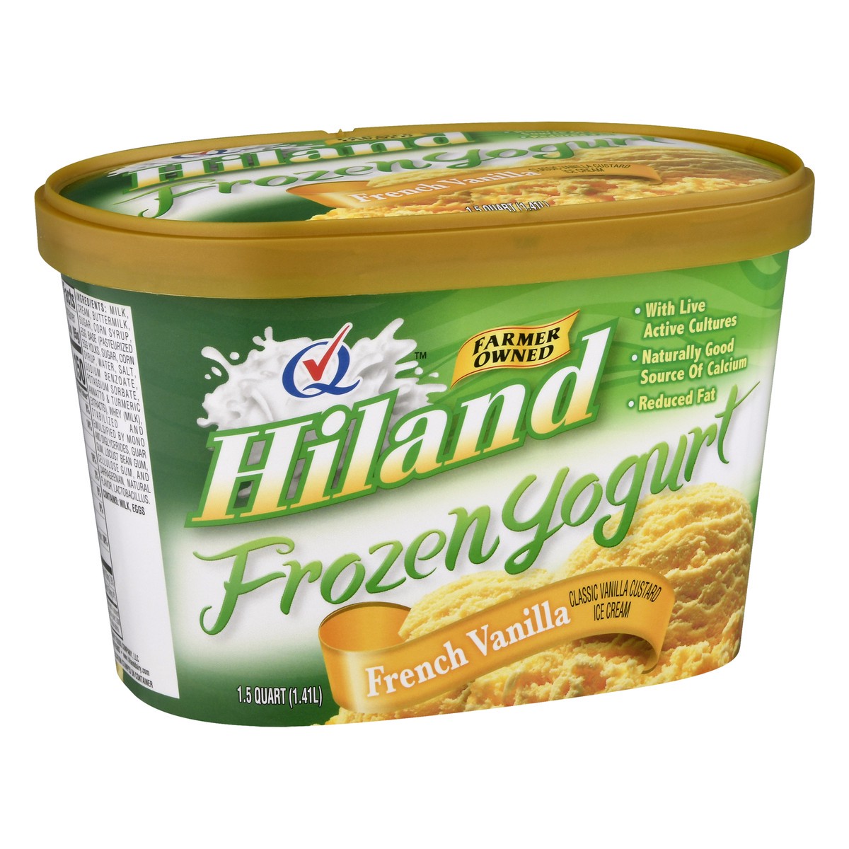 slide 10 of 13, Hiland Dairy French Vanilla Frozen Yogurt 1.5 qt, 1.5 qt